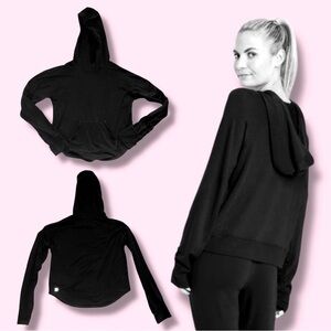 All in Motion (Target) Hoodie Black Stretchy Pullover - Size XL (14/16) - EUC